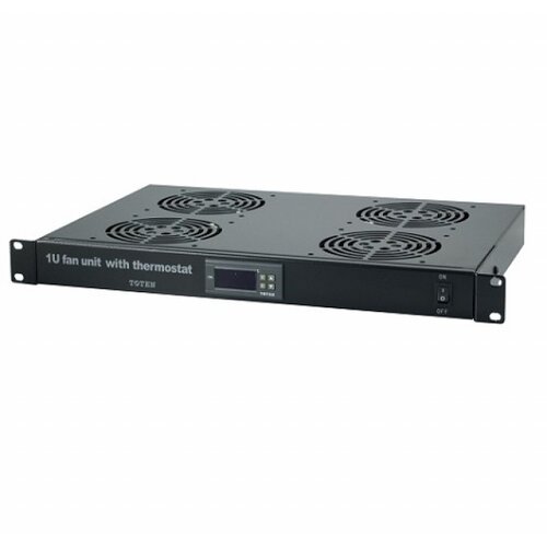  ventilator panel 19"/1U sa 4 ventilatora i SCT-1000 digitalnim kontrolerom temperature sa displejom (lcd) - za sve tipove rekova (FU4T-1U) Cene