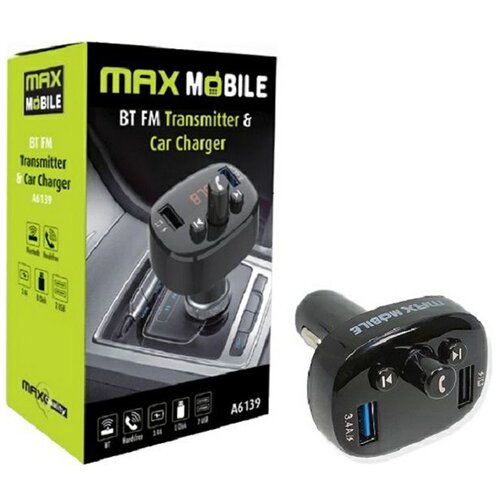 FM transmiter i auto punjač Maxmobile A6139 2X USB 3.4A Cijene