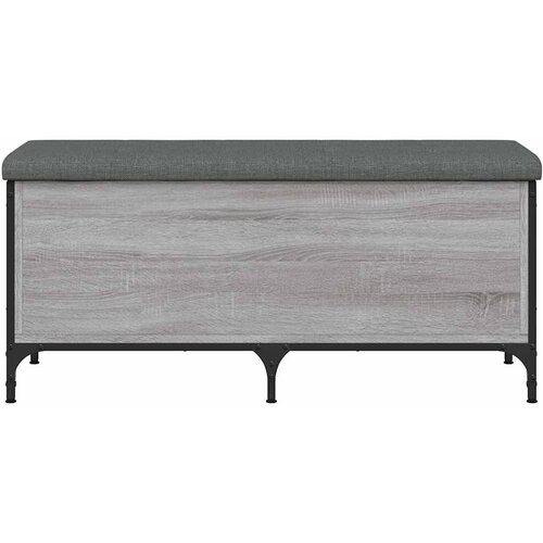  Klupa za cipele siva boja hrasta 102x42x45 cm konstruirano drvo Slike