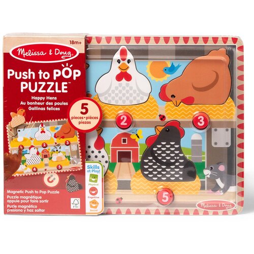 Melissa &amp;amp;amp;amp, Doug Melissa &amp;amp;amp, Doug Push to Pop Puzzle &amp;ndash; Sretne koke drvena razvojna slagalica - Spin Master Slike