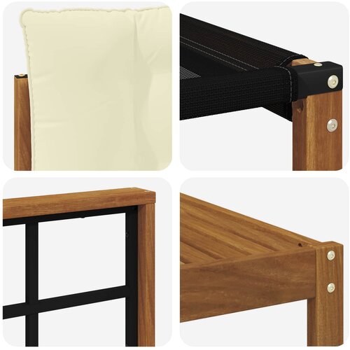  Set vanjskih sofa 9 kom. Prirodna i krem Slike