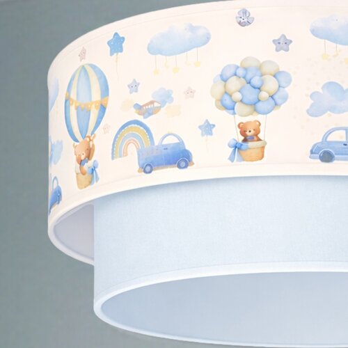  Brilagi-LED Dečji luster na sajli BOBO 1xE27/10W/230V prečnik 40 cm krem./plava/meda Slike