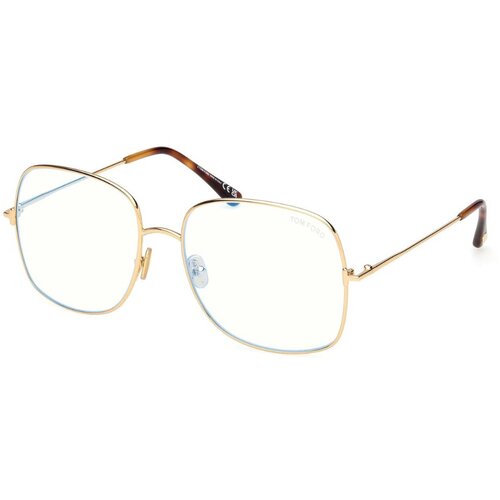 Tom Ford Blue Block Ženski okvir za dioptrijske naočare 0FT6048-B 3059, Zlatni Slike
