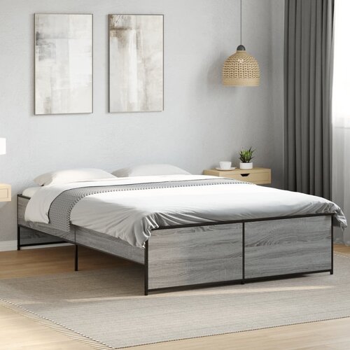  Okvir za krevet boja hrasta 120x190cm konstruirano drvo i metal Cijene