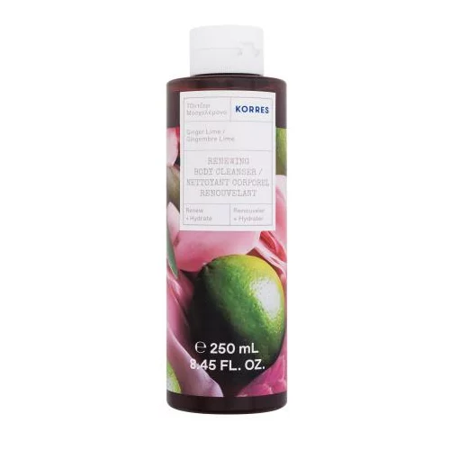 Korres Ginger Lime Renewing Body Cleanser vlažilen gel za prhanje 250 ml za ženske