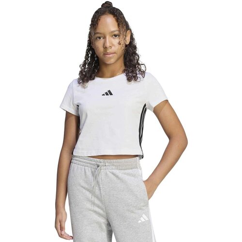 Adidas Majice & Polo majice Jg 3S Baby Tee Bela Cene