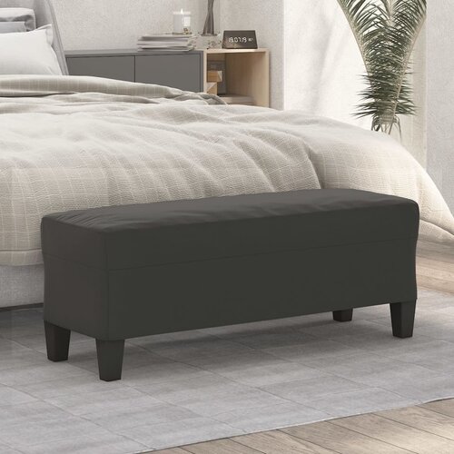  Klupa tamnosiva 100 x 35 x 41 cm od mikrovlakana Slike