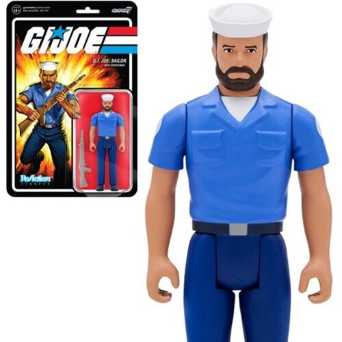 DC Comics G.I. Joe Blueshirt Beard (Light Brown) 3 3/4-Inch ReAction Figure, (20498879) Slike