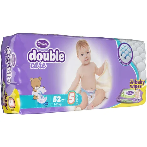 Violeta Plenice Air Dry, velikost 5 + gratis pakiranje vlažilnega toaletnega papirja Double Care