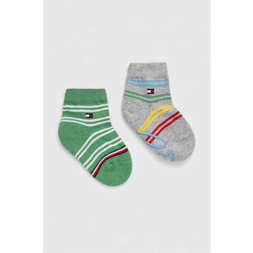 Tommy Hilfiger Dječje čarape 2-pack boja: zelena