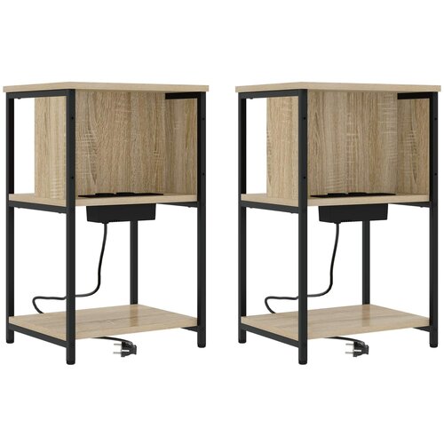  Noćni ormar 2 pcs Sonoma hrast 38 x 31 x 61 cm Cene