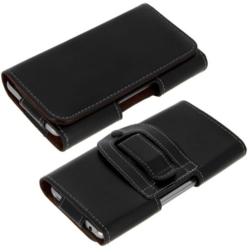 AVIZAR etui za pas za pametni telefon, univerzalna velikost xl, zanka za pas, črna usnjena sponka, (20526583) Cene