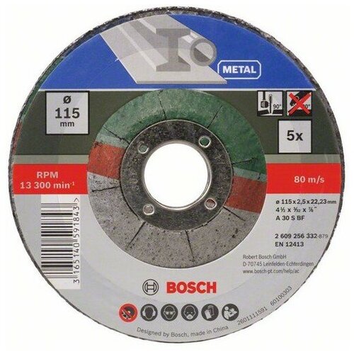 Bosch Rezni disk A 30 S BF (Promjer rezne ploče: 115 mm, Provrt: 22,23 mm, Prikladno za: Metal, 5 Kom.) Cijene