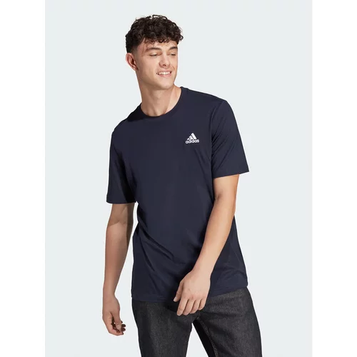 Adidas Majica Essentials Single Jersey Embroidered Small Logo T-Shirt HY3404 Modra Regular Fit