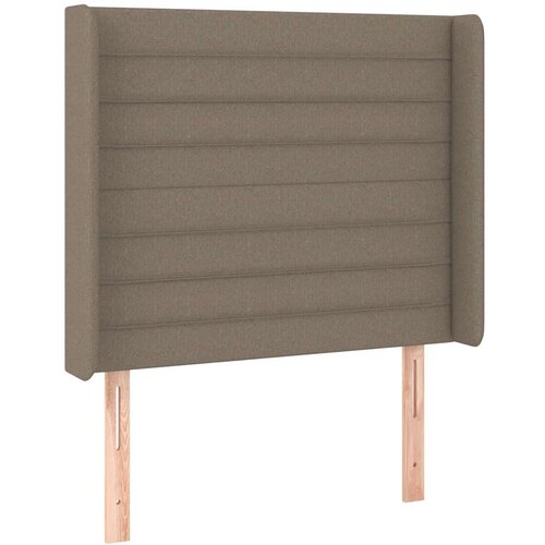  Krevet box spring s madracem LED smeđesivi 90x190 cm tkanina Slike