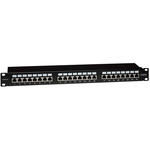 EMITER NET Panel 19 24xRJ45 STP cat.6 (1U) with shelf EMS /PPFA674EKS248C6 Slike
