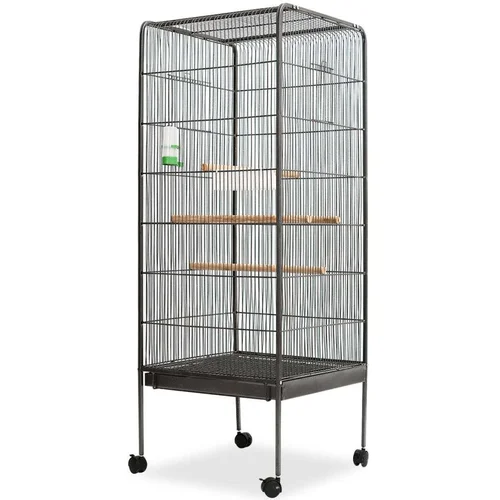  Kavez za ptice crni 54 x 54 x 146 cm čelični