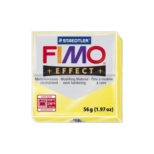 FIMO Effect polimerna masa 104, transparent rumena,56g, (20631621) Slike