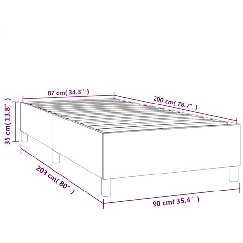  Okvir za krevet s oprugom tamnoplavi 90x200 cm bar&amp;scaron;unasti Slike