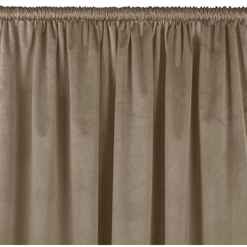  Curtain VILA color beige style classic 5 cm pole pocket velvet 200x300 HOMEDE Slike
