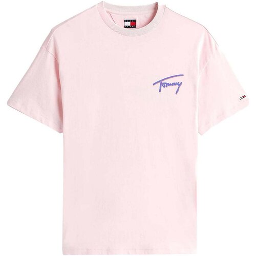 Tommy Jeans Faded Graphic Relaxed T-Shirt Pink Ružičasta Slike