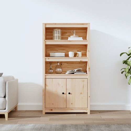 vidaXL Visoka omara 80x35x154 cm trdna borovina Cene