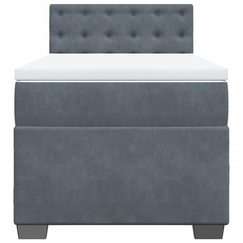 Box spring krevet s madracem tamnosivi 100x200 cm bar&amp;scaron;unasti Slike