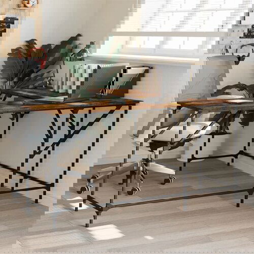 vidaXL Radni stol boja dimljenog hrasta 149x149x75cm konstruirano drvo Cijene