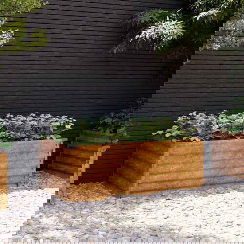 VidaXL Povi&amp;scaron;ena vrtna gredica 100 x 50 x 36 cm od čelika COR-TEN Slike