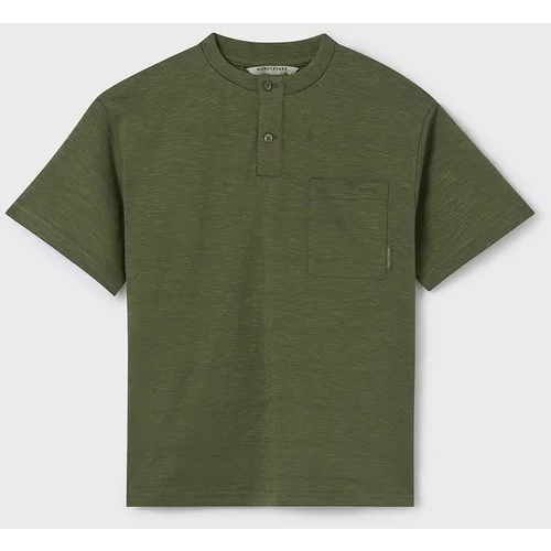 Mayoral Bombažna kratka majica zelena barva