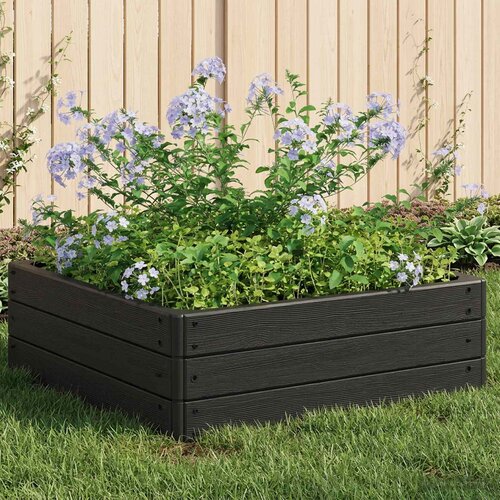  Povi&scaron;ena gredica Crna 75,5 x 75,5 x 25 cm PP Cijene