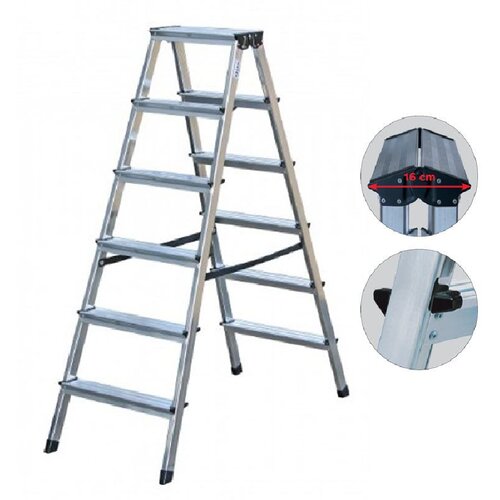 Krause DOPPLO dvodelne aluminijumske merdevine 2x6 gazi&scaron;ta Cene