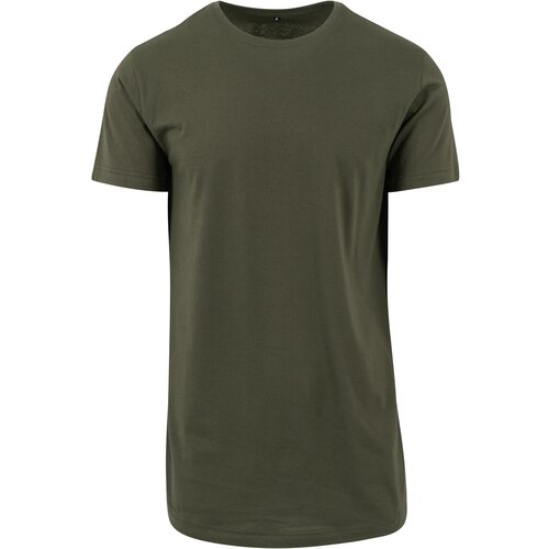 Build Your Brand Plus Size Long T-shirt in the shape of an olive Slike