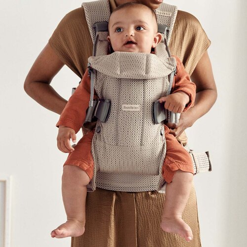 BabyBj&amp;ouml;rn&amp;reg; ergonomska nosilka one air mesh grey beige Slike
