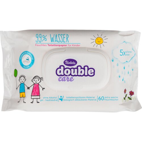 Violeta vlažni toaletni papir Double Care 99% vode 60/1 Cene