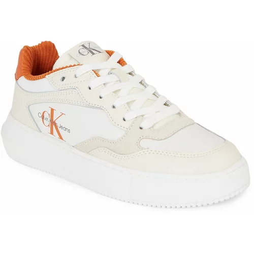 Calvin Klein Jeans Superge Chunky Cupsole Coui Lth Mix YW0YW01171 Bright White/Creamy White/Sun Baked 0LF