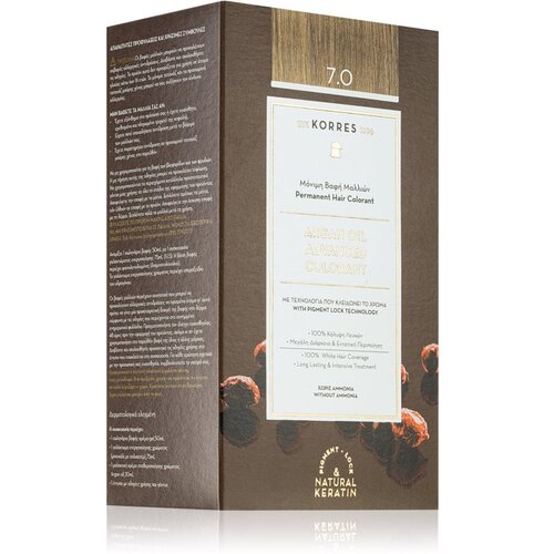 Korres Argan Oil trajna boja za kosu s arganovim uljem nijansa 7.0 Blonde 50 ml Cijene