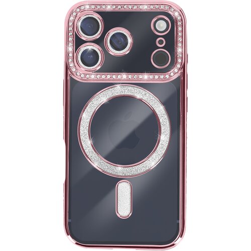 AVIZAR Ovitek za iPhone 17 Pro, združljiv z MagSafe, z okrasnim obrisom iz strasa, Šampanjec roza, (5000189162) Cene
