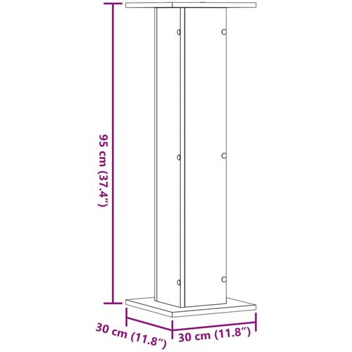  Stalci za zvučnike 2 kom crni 30x30x95 cm konstruirano drvo Slike