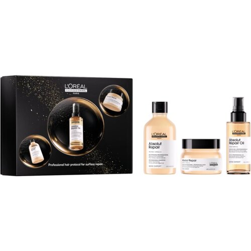 L&amp;acute;Or&amp;eacute;al Paris Serie Expert Absolut Repair darilni set z regeneracijskim učinkom za suhe lase Slike