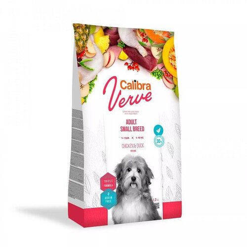 CALIBRA Dog Verve Grain Free Adult Small Piletina & Pačetina, hrana za pse 6kg Slike