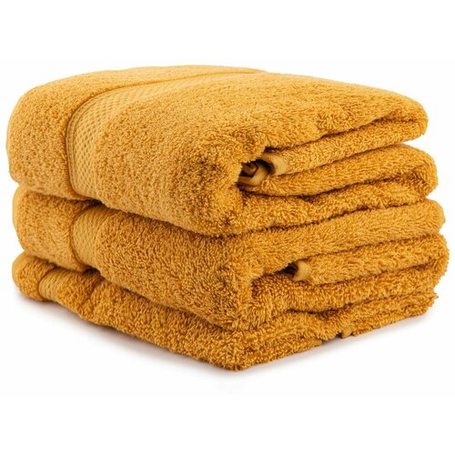 colorful - mustard mustard towel set (3 pieces) Slike