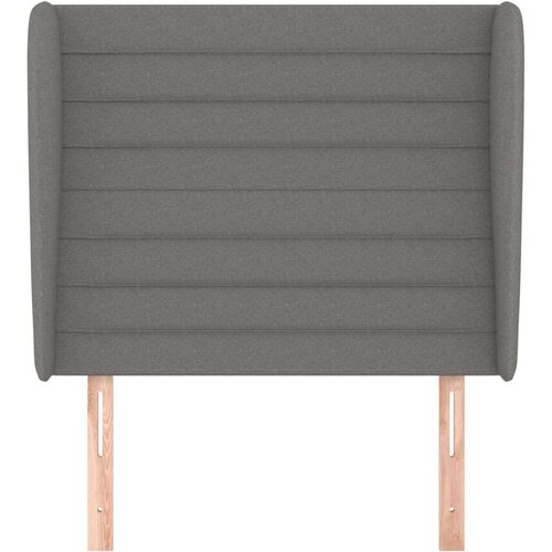  Uzglavlje s u&amp;scaron;ima tamnosivi 103x23x118/128 cm od tkanine Slike