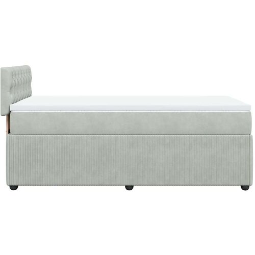 VidaXL box spring krevet s madracem svjetlosivi 90x190 cm bar&amp;scaron;unasti Slike