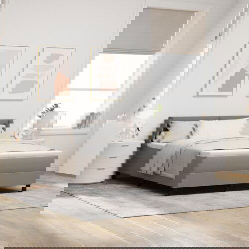 Box Spring Krevet s Madracem Taupe 140x190 cm Tkanina Cijene