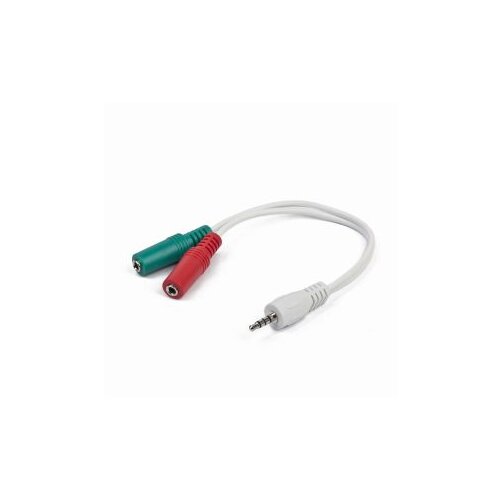 Gembird audio adapter za slu&scaron;alice 3,5mm 4pin to 2x 3,5 mm 3pin (mic/slu&scaron;alice), white, CCA-417W Cijene