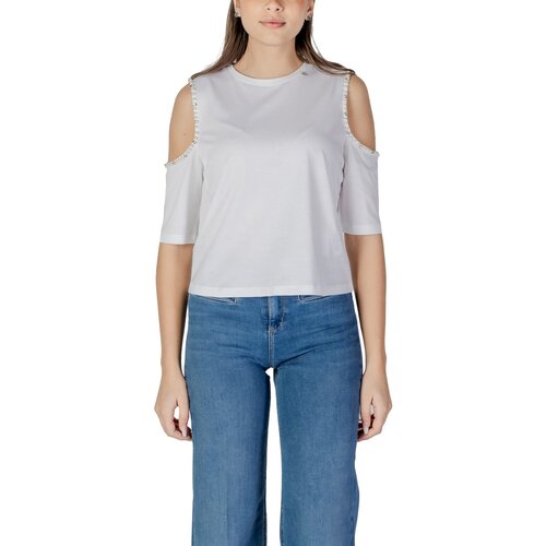 Liu Jo Majice s kratkimi rokavi ECS MODA M/L WA5183JS923 Bela Cene