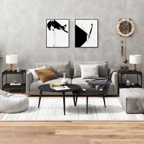 vidaXL Bočni stolići 2 kom crni 40 x 40 x 40 cm od konstruiranog drva Cijene