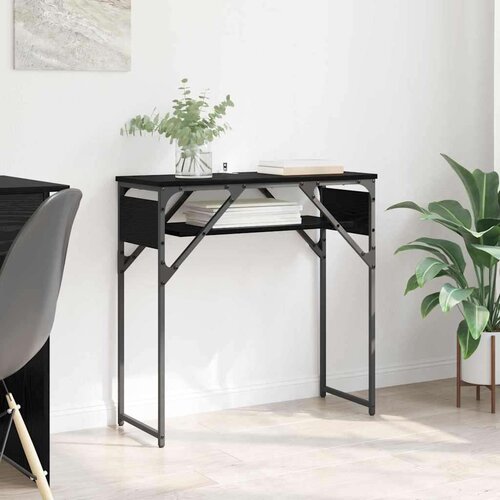 VidaXL Konzolnistol Crni hrast 75x30x75cm Konstruirano drvo Slike