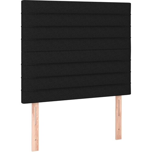  LED uzglavlje crno 90x5x118/128 cm od tkanine Slike
